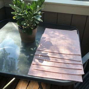 6 pc pastel pink cotton woven placemats